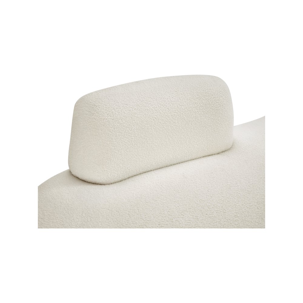 Argyle Cream Teddy Fabric Chaise/Loveseat. Picture 9