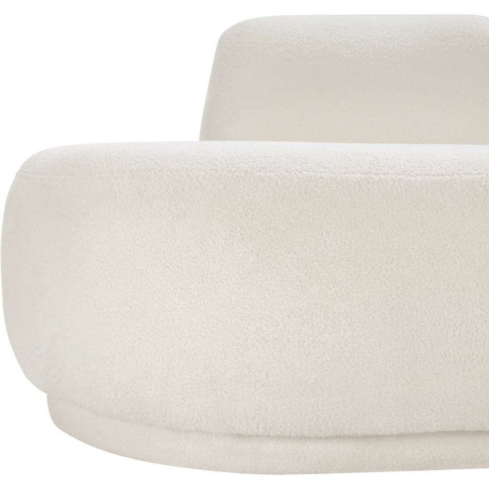 Argyle Cream Teddy Fabric Chaise/Loveseat. Picture 10