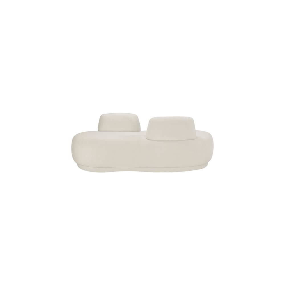 Argyle Cream Teddy Fabric Chaise/Loveseat. Picture 2