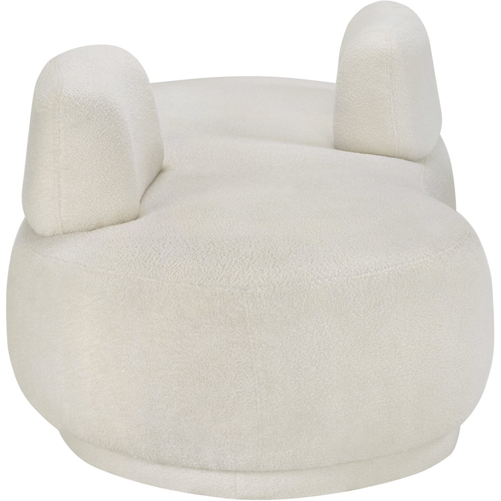 Argyle Cream Teddy Fabric Chaise/Loveseat. Picture 3
