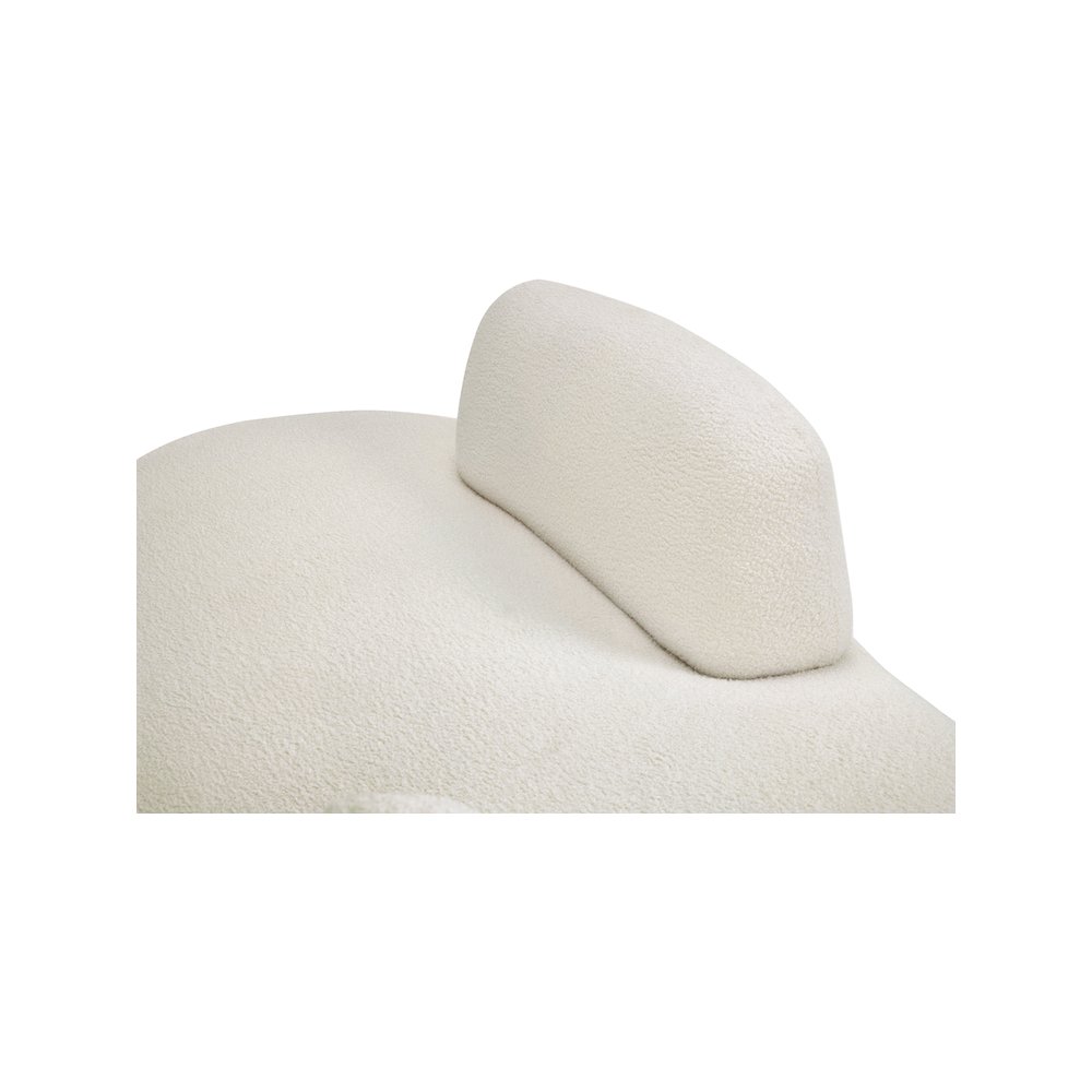 Argyle Cream Teddy Fabric Chaise/Loveseat. Picture 7