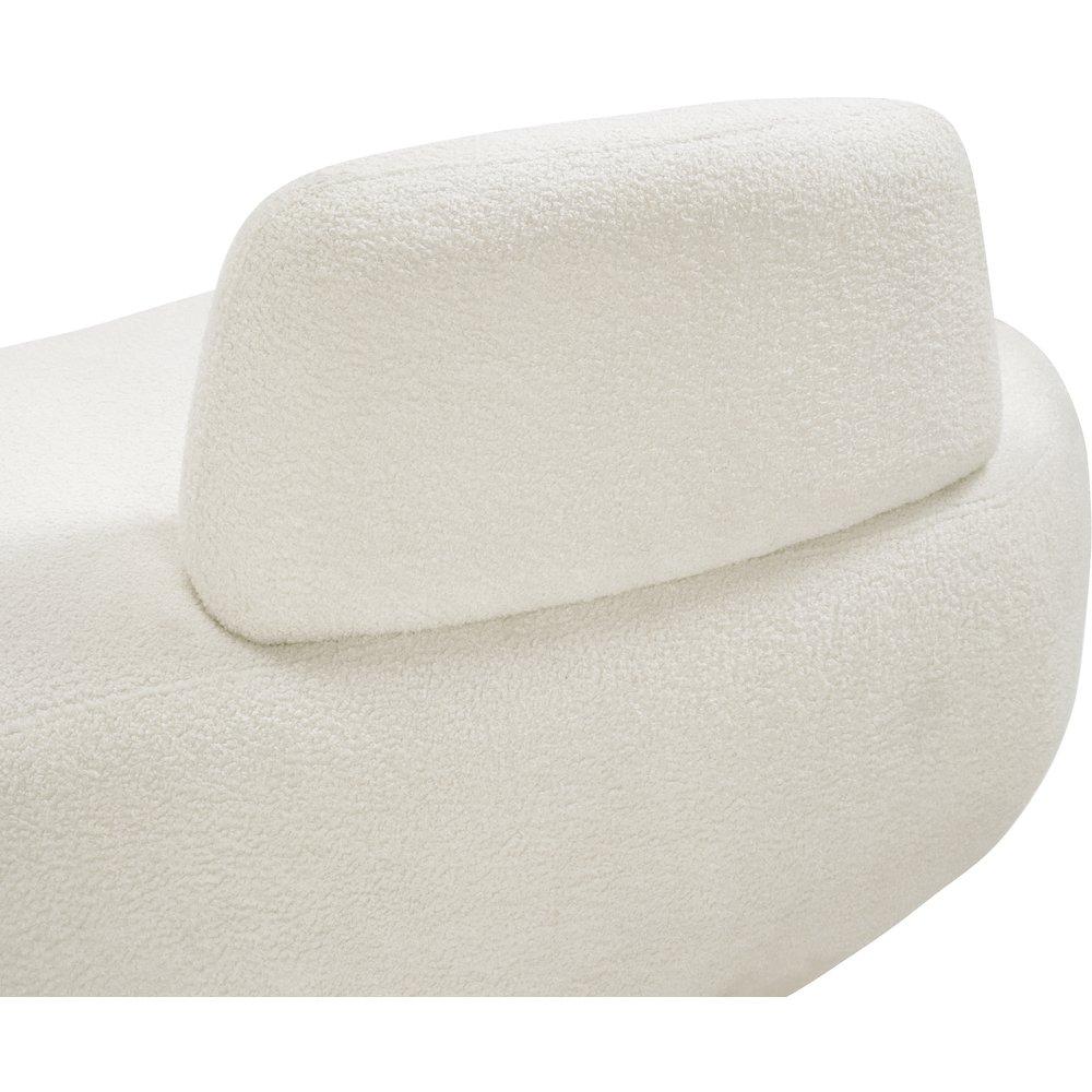 Argyle Cream Teddy Fabric Chaise/Loveseat. Picture 8