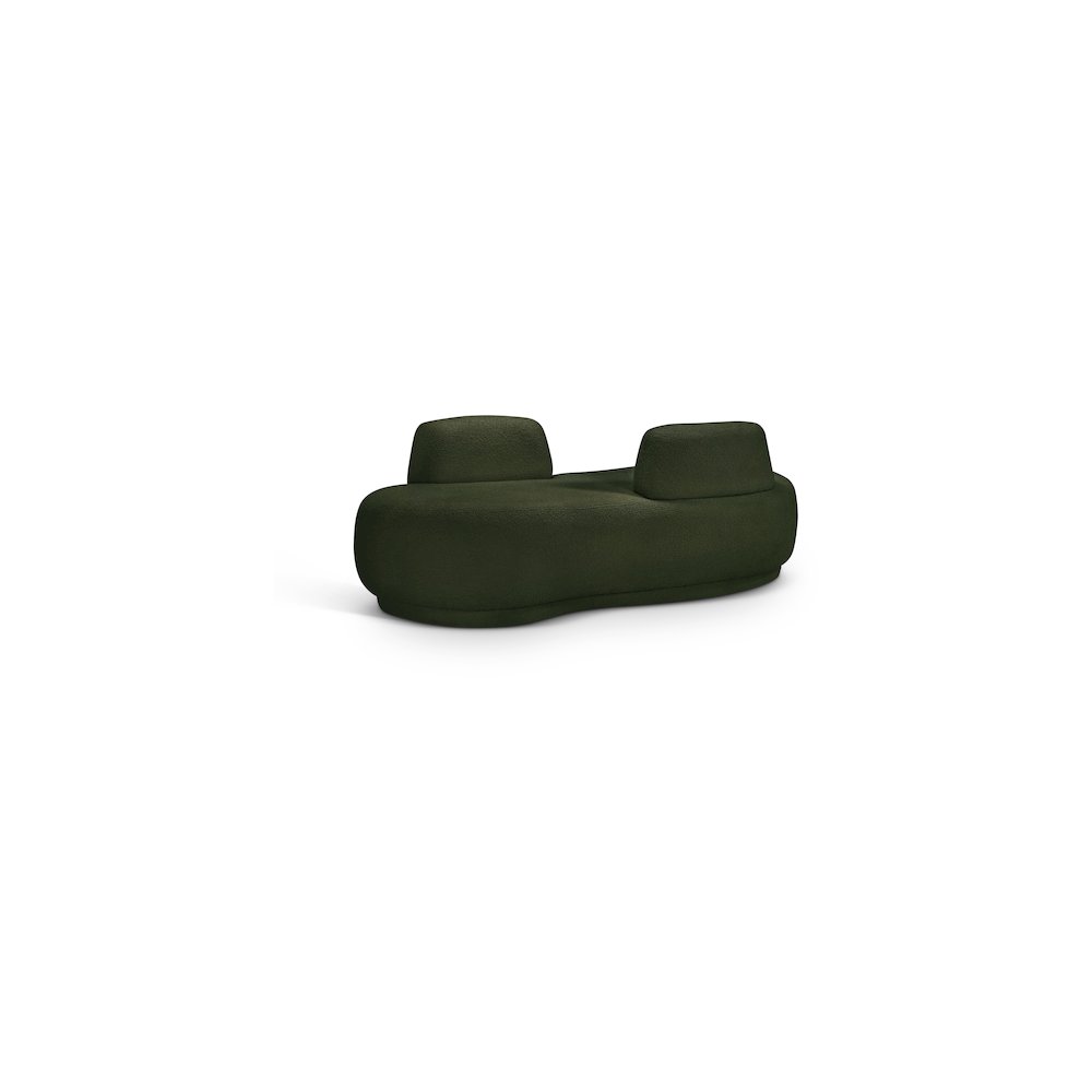 Argyle Green Teddy Fabric Chaise/Loveseat. Picture 1