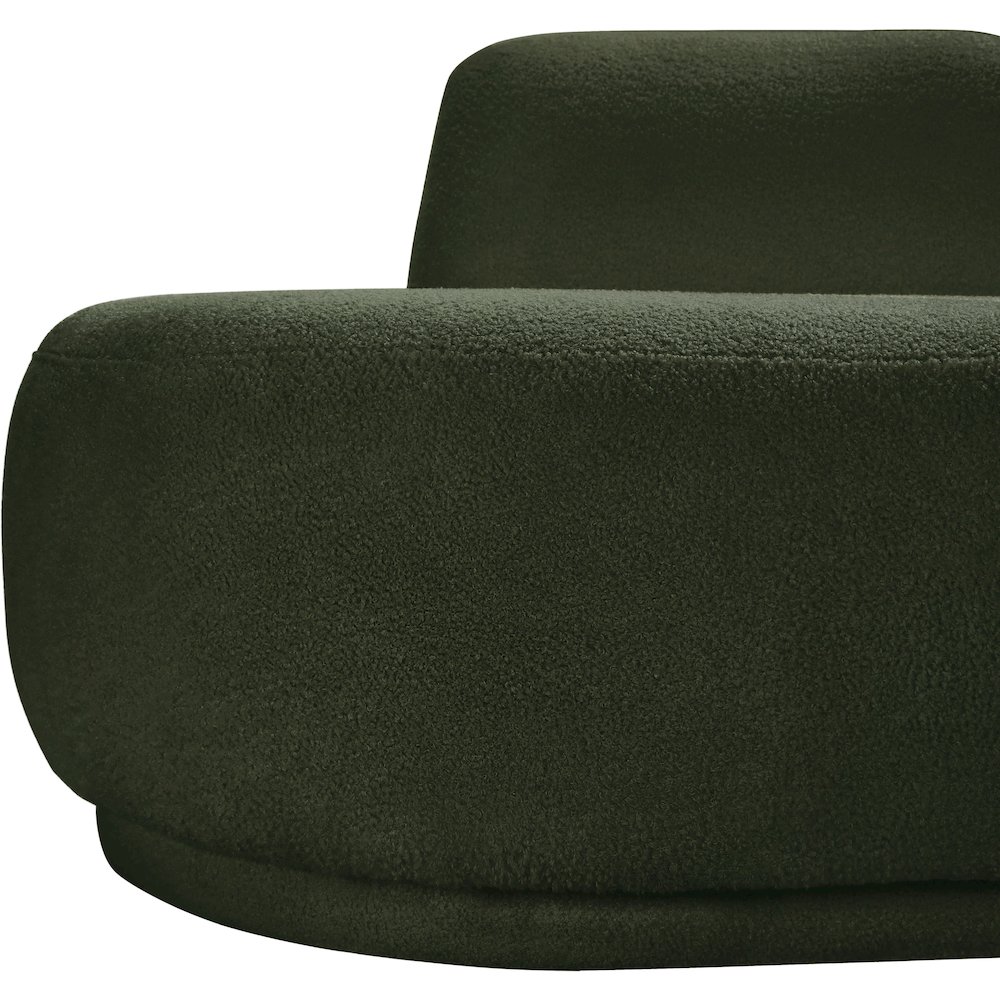 Argyle Green Teddy Fabric Chaise/Loveseat. Picture 10