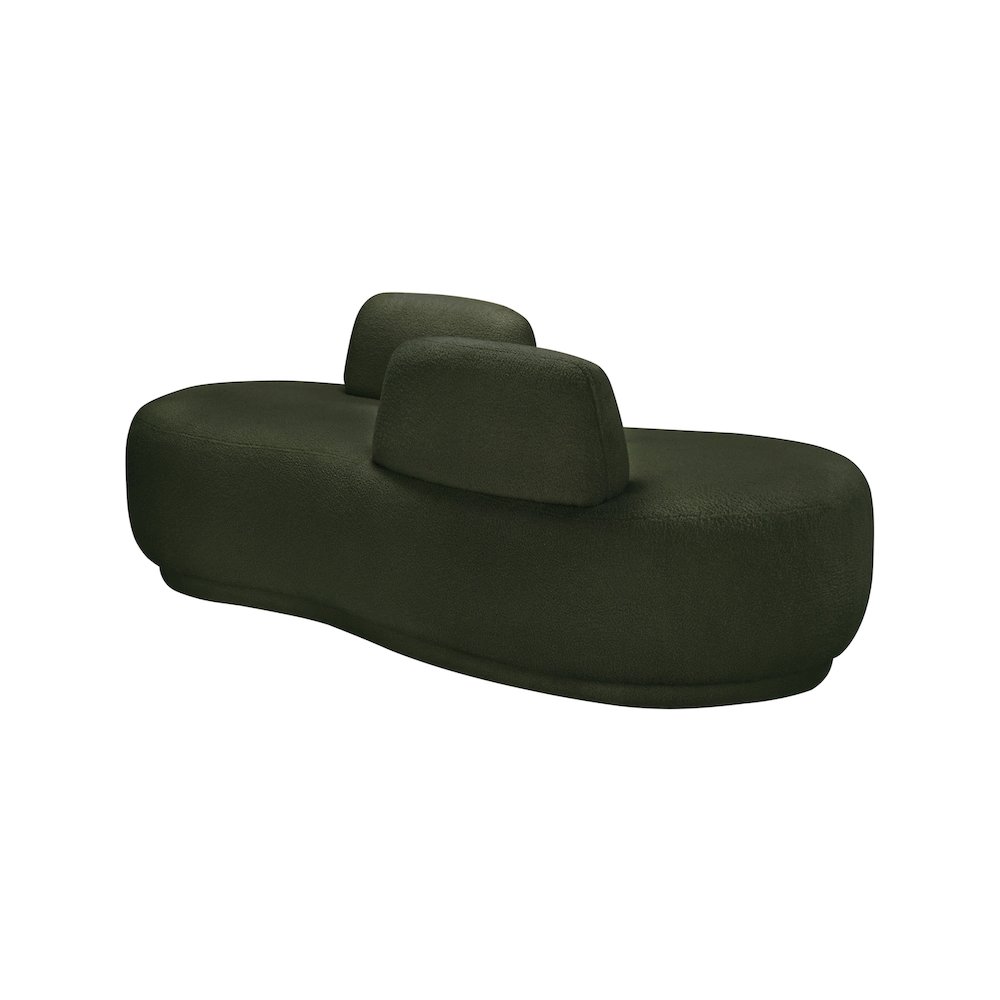 Argyle Green Teddy Fabric Chaise/Loveseat. Picture 4
