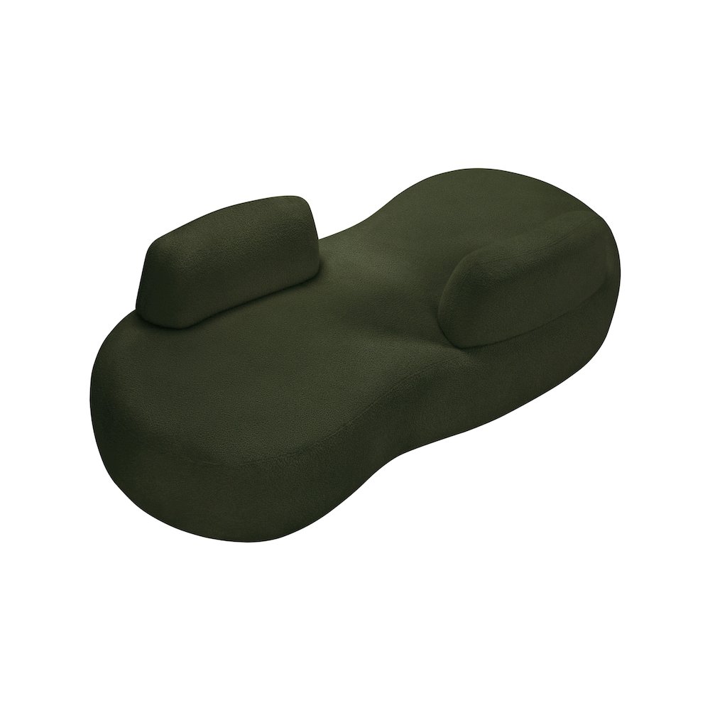 Argyle Green Teddy Fabric Chaise/Loveseat. Picture 5