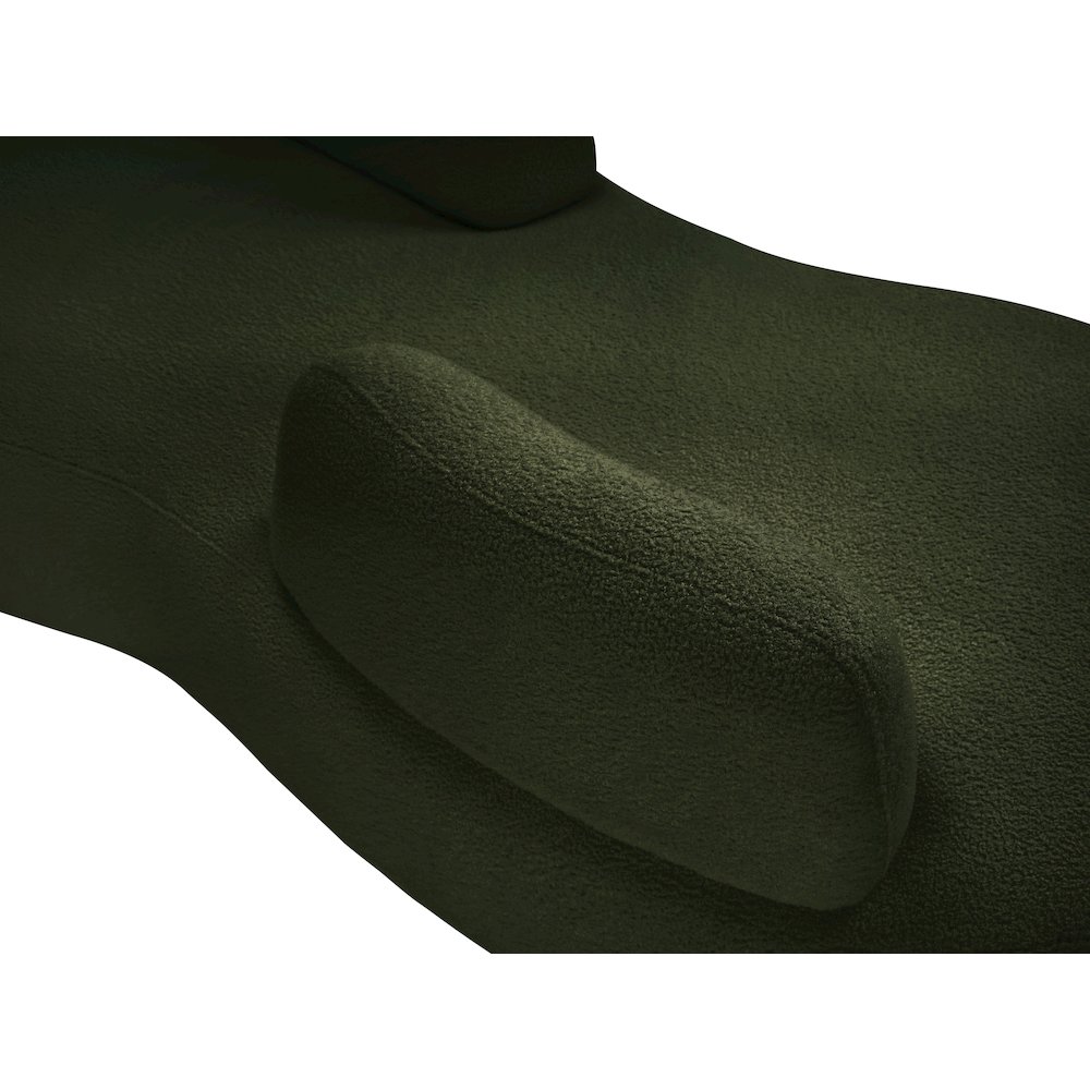 Argyle Green Teddy Fabric Chaise/Loveseat. Picture 6