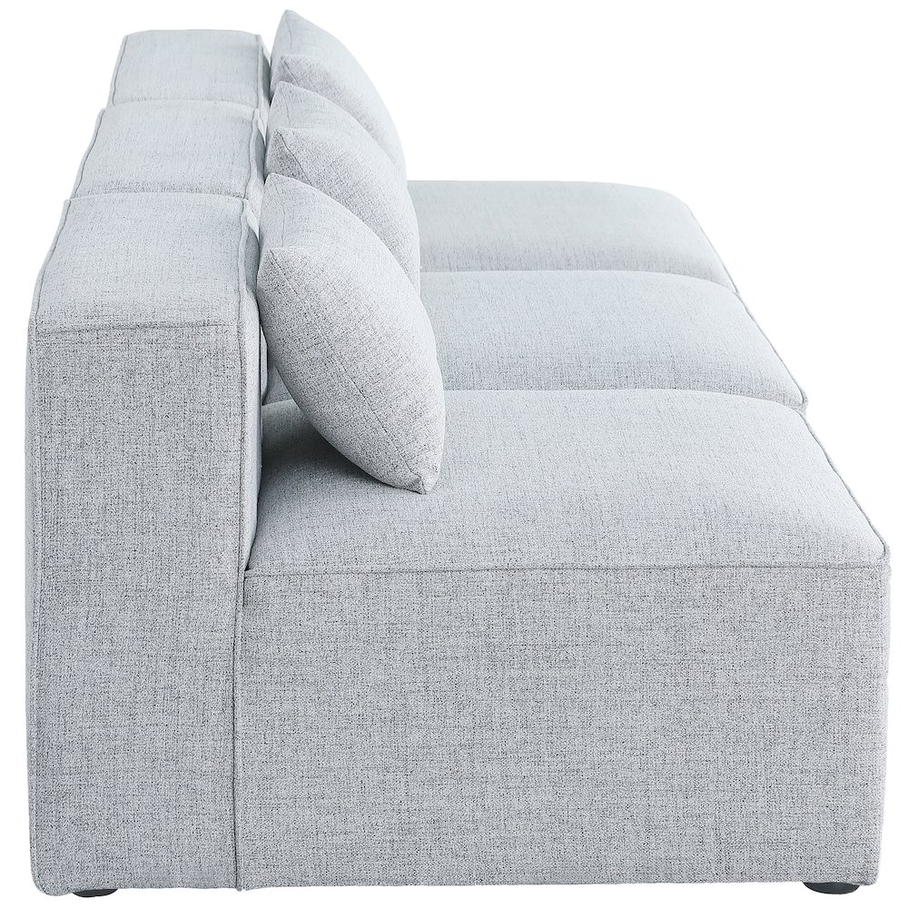 Cube Grey Durable Linen Textured Modular Sofa. Picture 4