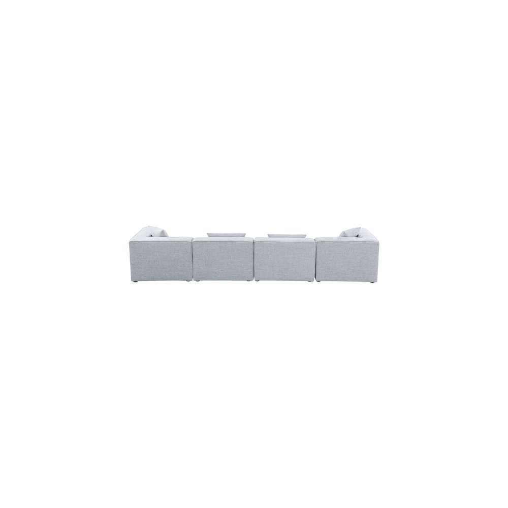 Cube Grey Durable Linen Textured Modular Sofa. Picture 2