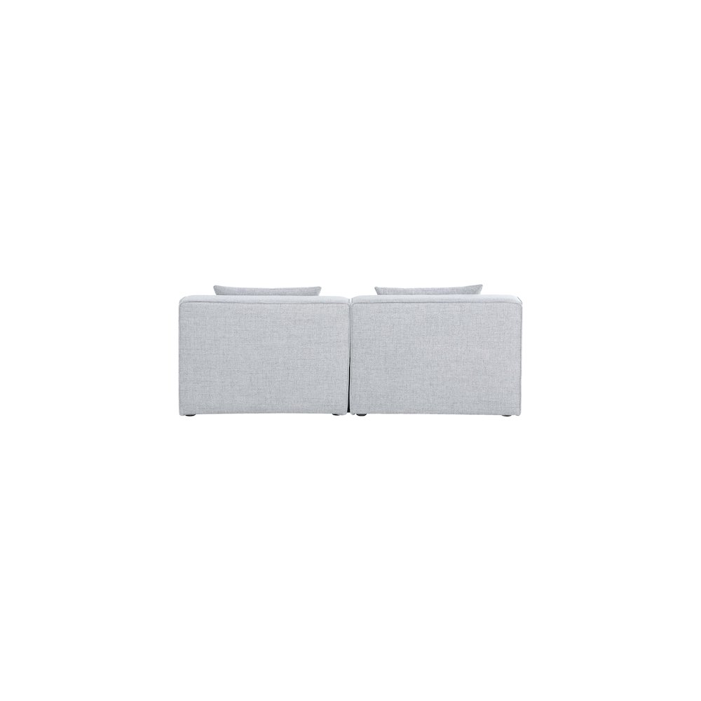Cube Grey Durable Linen Textured Modular Sofa. Picture 2