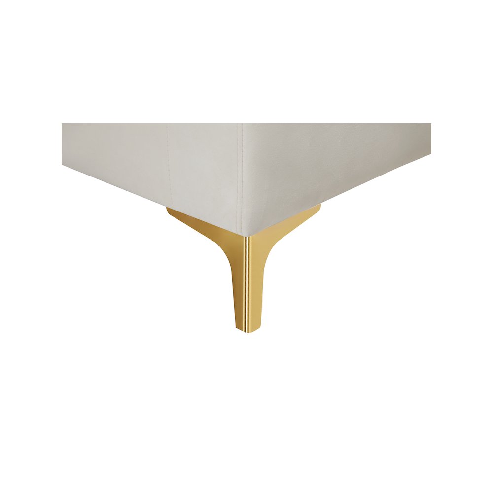 Naomi Cream Velvet Sofa. Picture 9