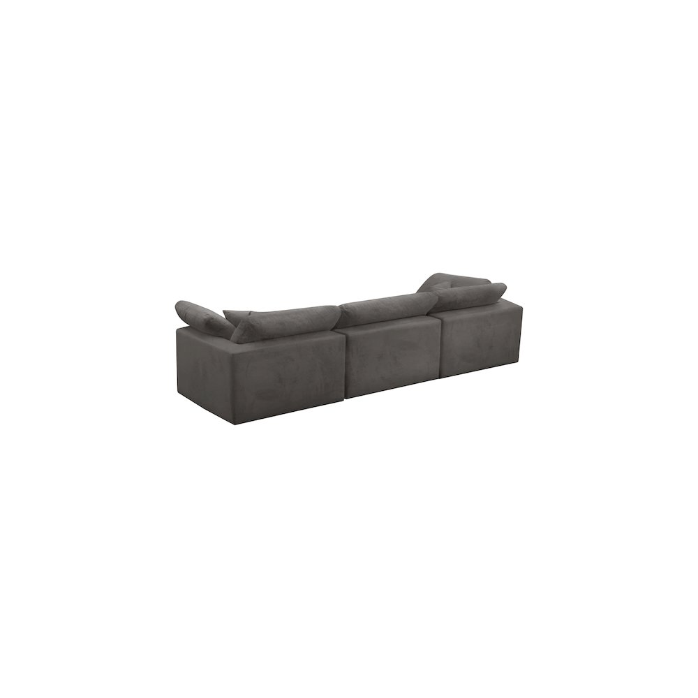 Cozy Grey Velvet Comfort Modular Sofa. Picture 3