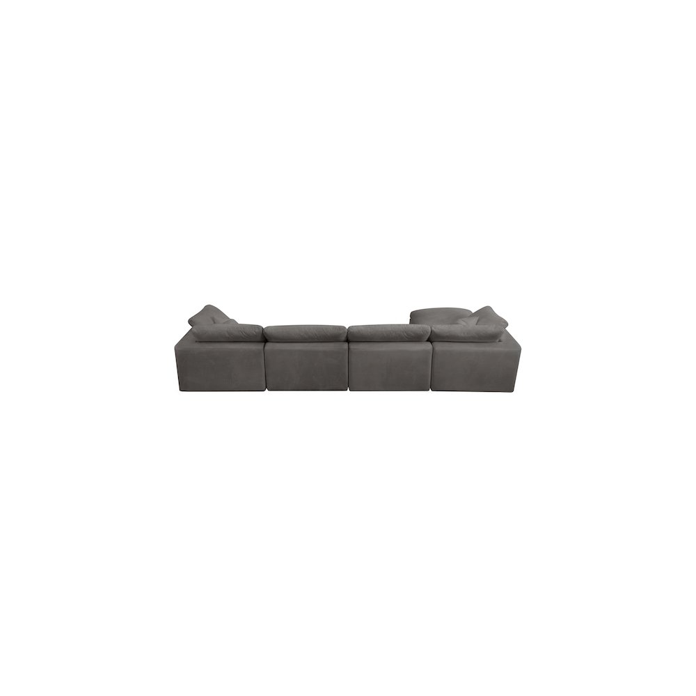 Cozy Grey Velvet Comfort Modular Sectional. Picture 6
