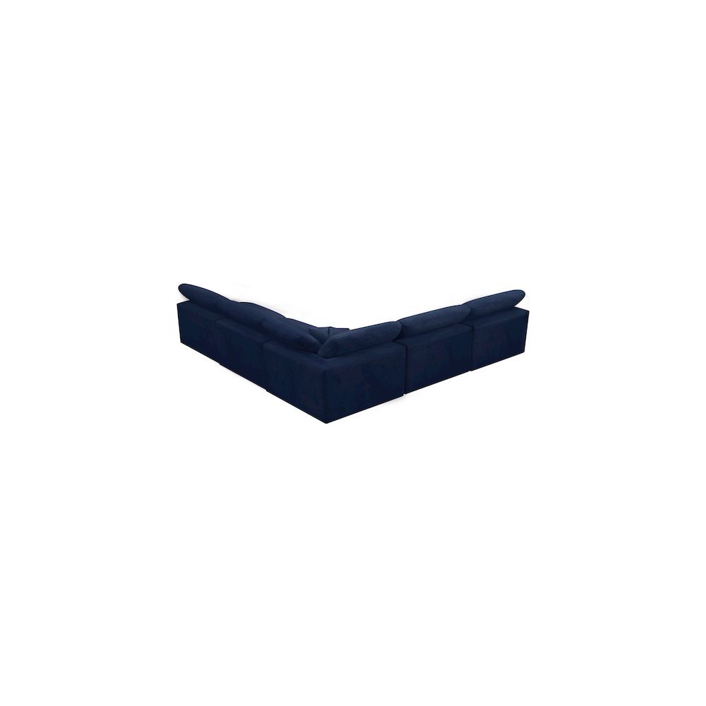 Cozy Navy Velvet Comfort Modular Sectional. Picture 2