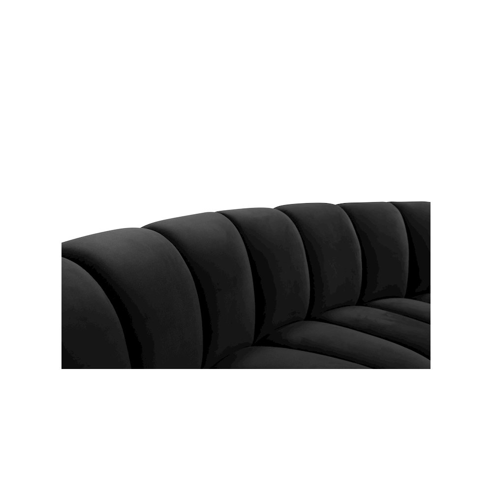Infinity Black Velvet 10pc. Modular Sectional. Picture 7