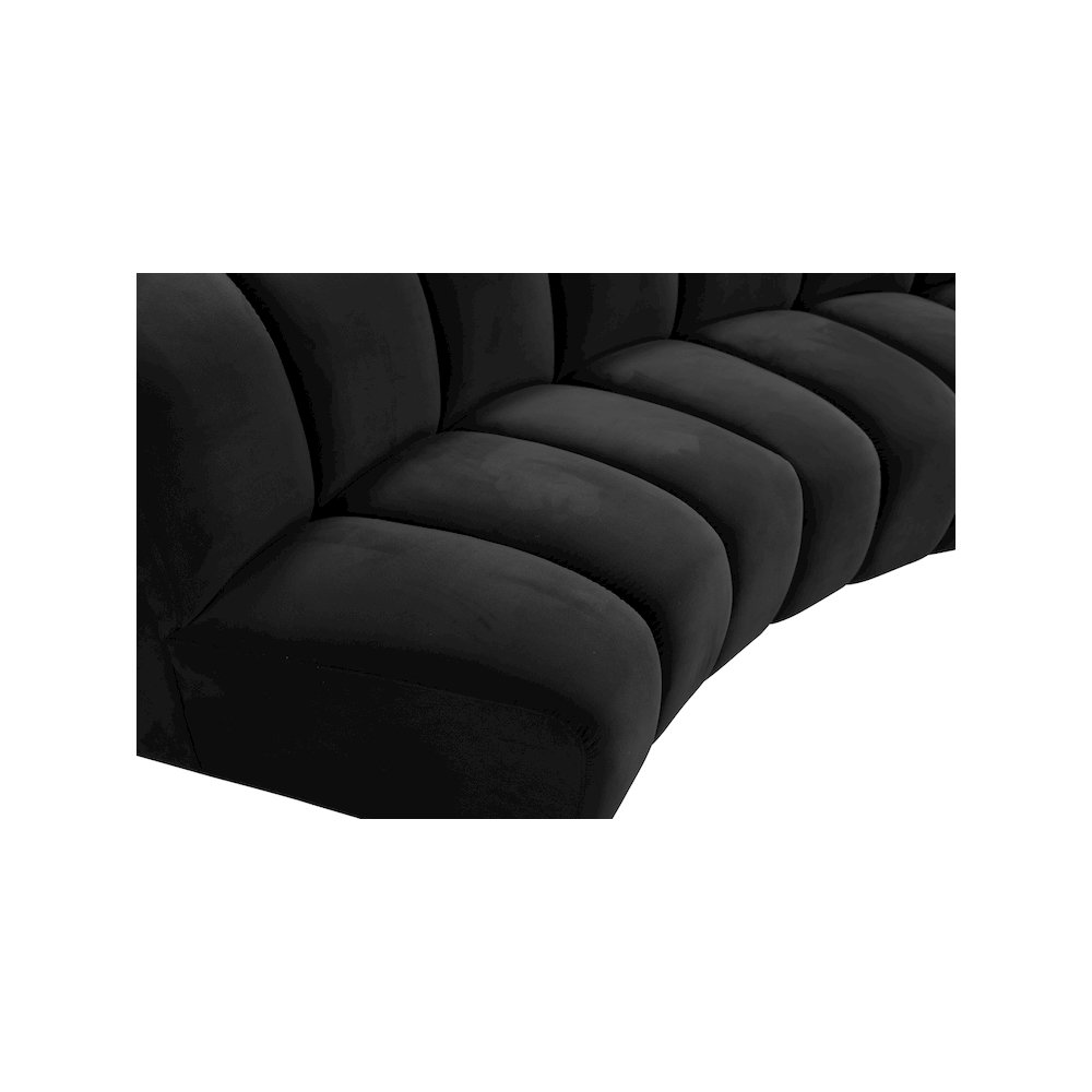 Infinity Black Velvet 2pc. Modular Sectional. Picture 9