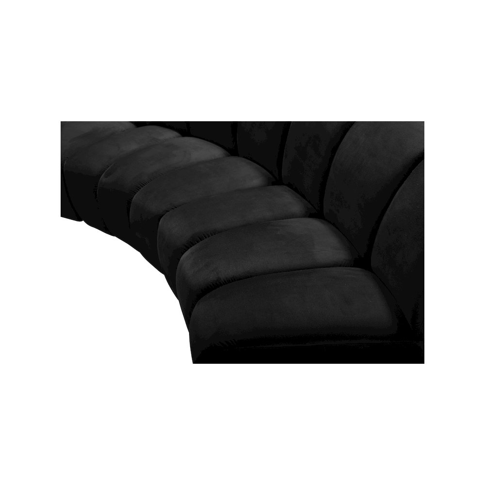 Infinity Black Velvet 2pc. Modular Sectional. Picture 8