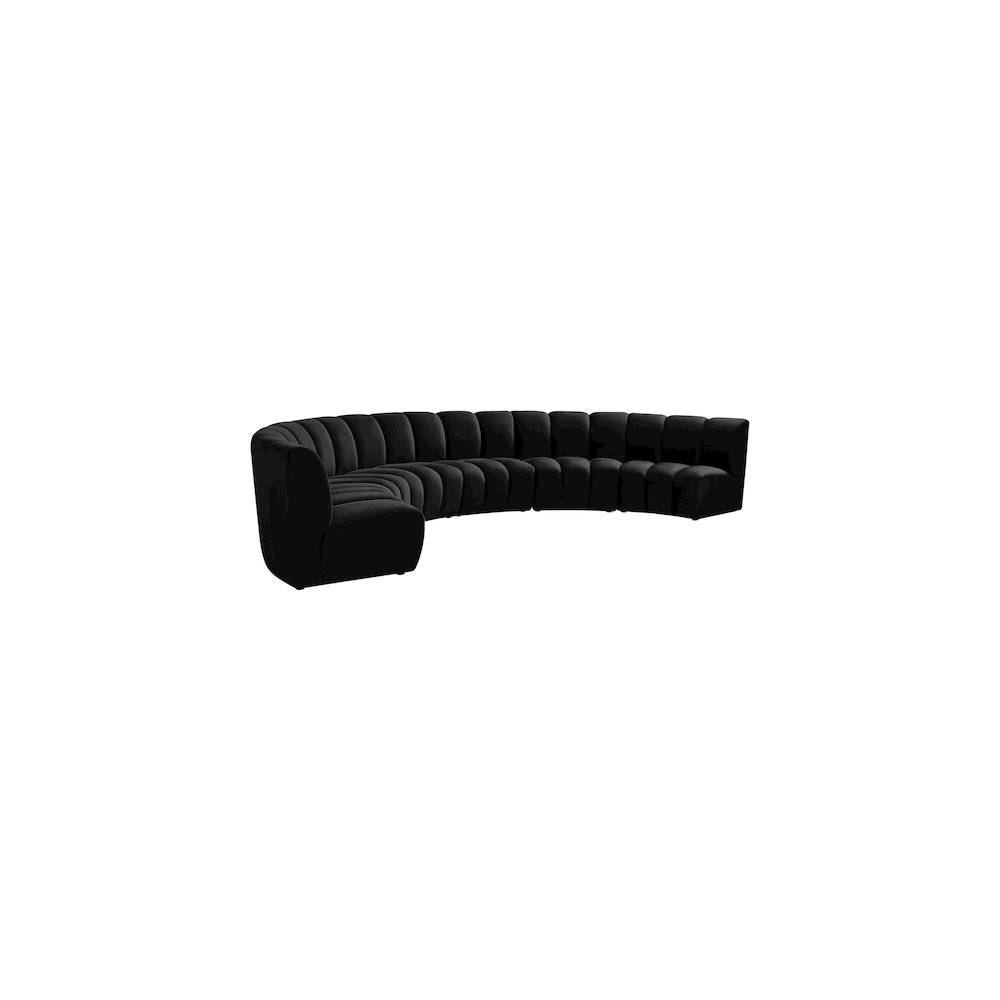 Infinity Black Velvet 6pc. Modular Sectional. Picture 4