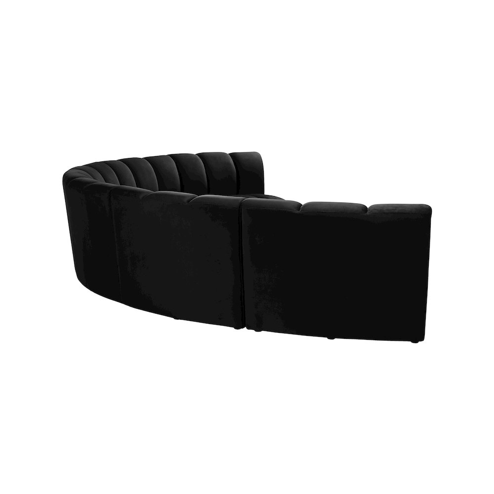 Infinity Black Velvet 6pc. Modular Sectional. Picture 6