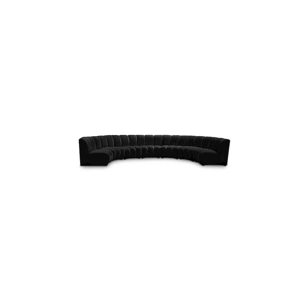 Infinity Black Velvet 7pc. Modular Sectional. Picture 1