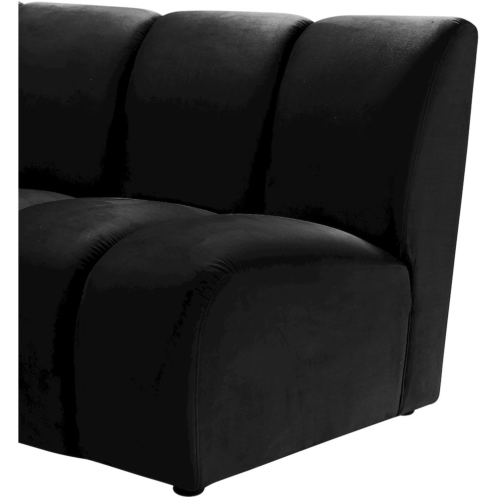 Infinity Black Velvet 7pc. Modular Sectional. Picture 5