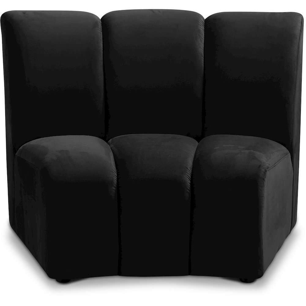 Infinity Black Velvet Modular Chair. Picture 1