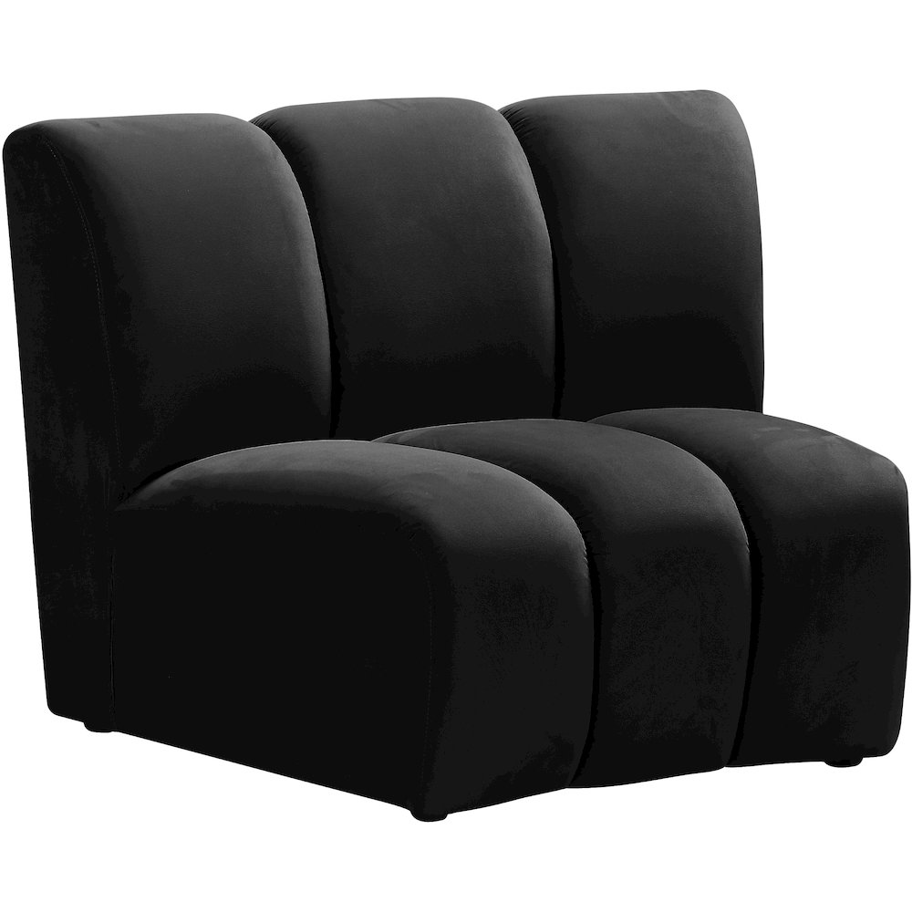 Infinity Black Velvet Modular Chair. Picture 2