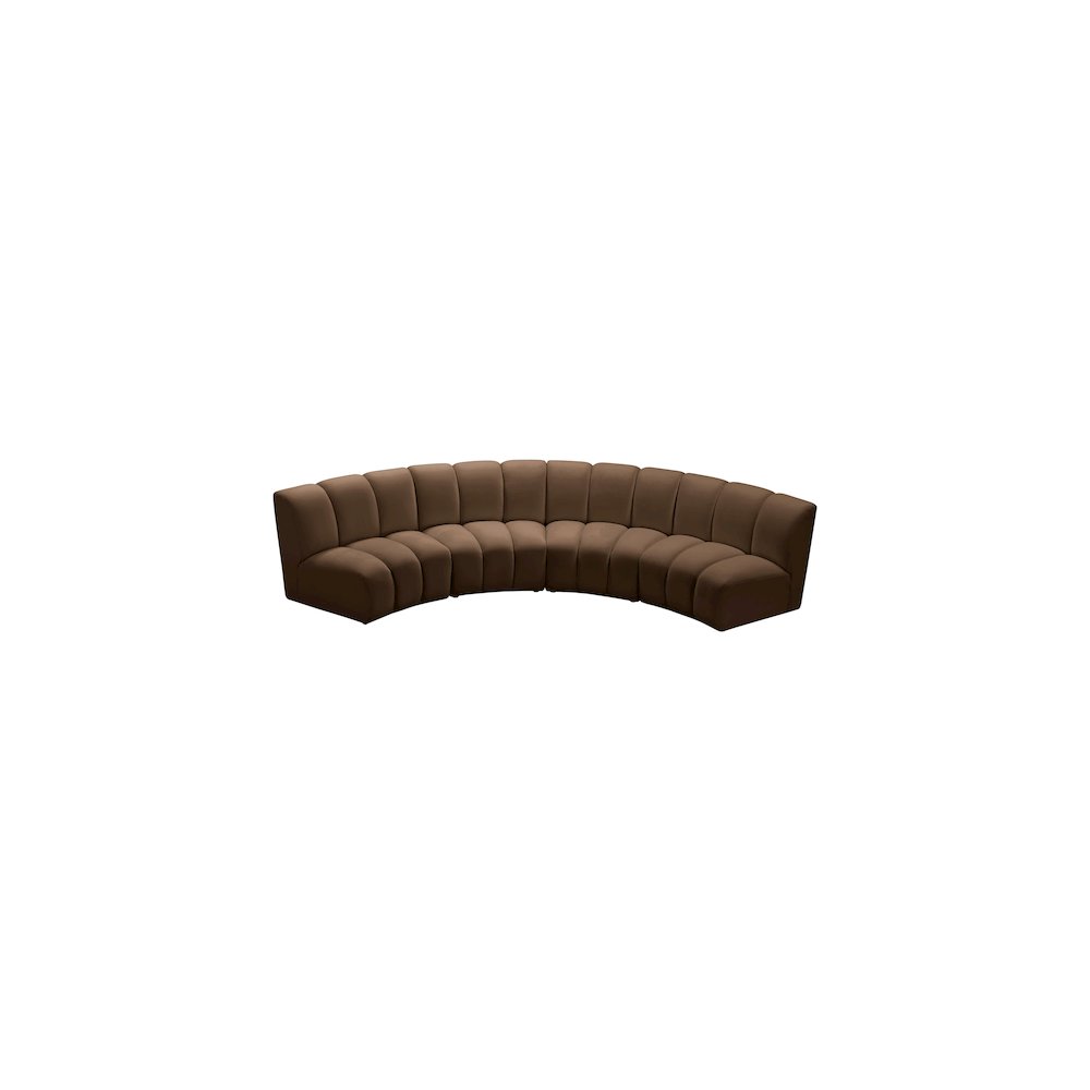 Infinity Brown Velvet 4pc. Modular Sectional. Picture 4