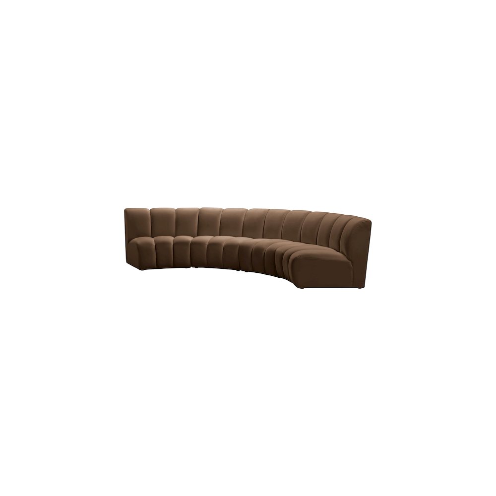 Infinity Brown Velvet 4pc. Modular Sectional. Picture 5