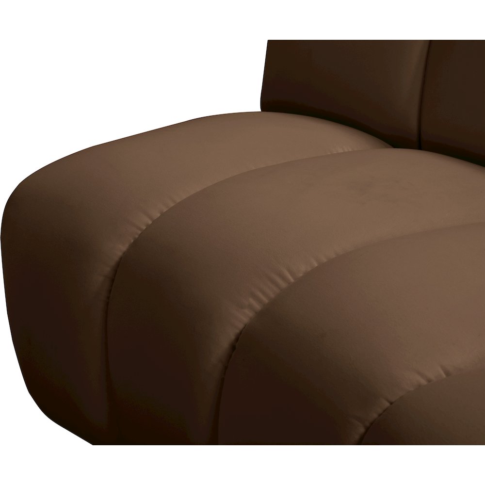 Infinity Brown Velvet 4pc. Modular Sectional. Picture 6