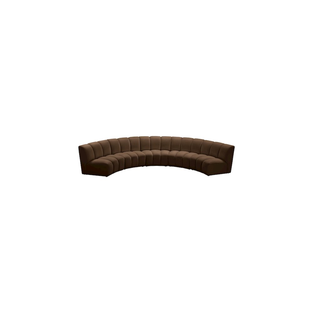 Infinity Brown Velvet 5pc. Modular Sectional. Picture 4