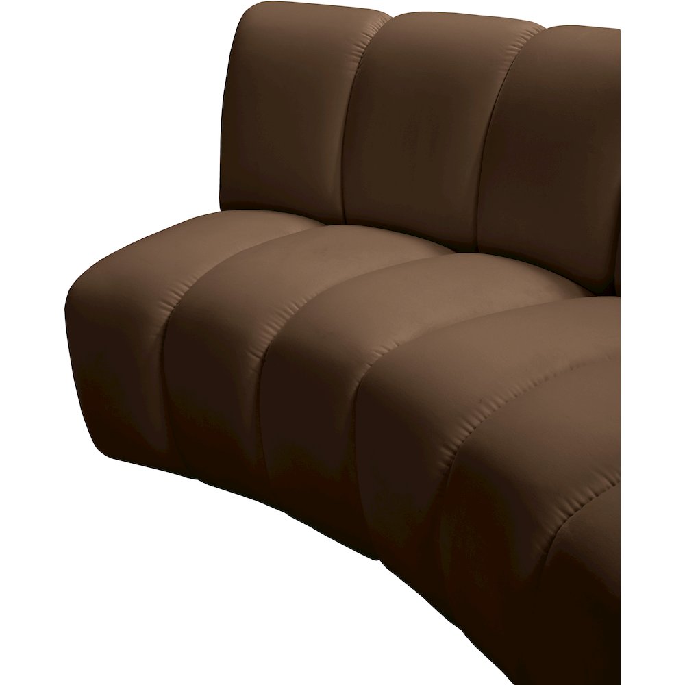 Infinity Brown Velvet 5pc. Modular Sectional. Picture 8