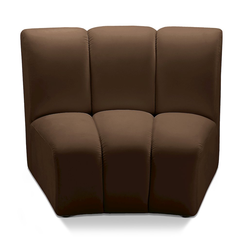 Infinity Brown Velvet Modular Chair. Picture 1