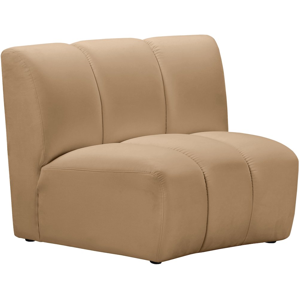 Infinity Camel Velvet Modular Chair. Picture 2