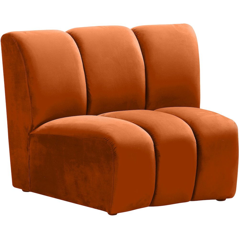 Infinity Cognac Velvet Modular Chair. Picture 2