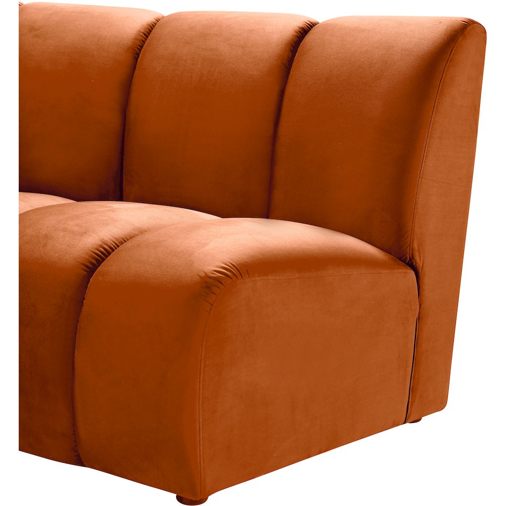 Infinity Cognac Velvet Modular Chair. Picture 4