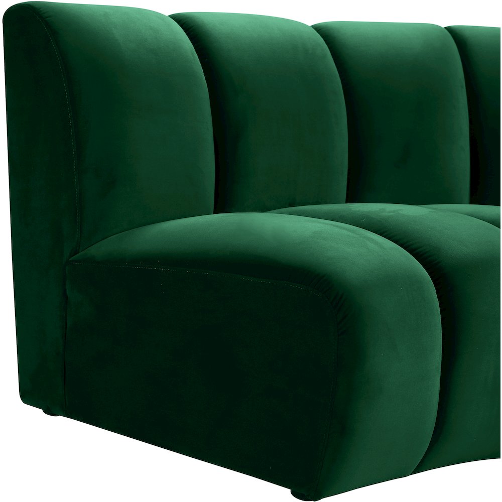 Infinity Green Velvet Modular Chair. Picture 5