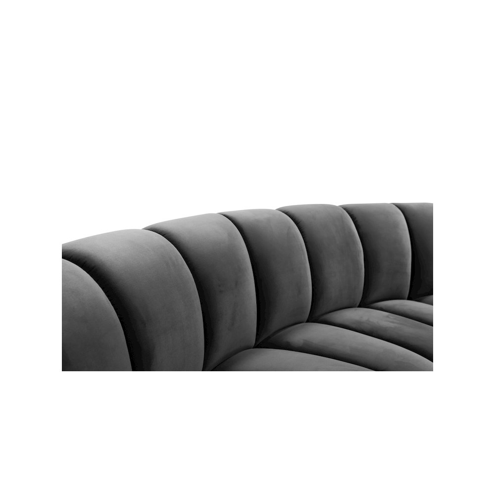 Infinity Grey Velvet 3pc. Modular Sectional. Picture 7