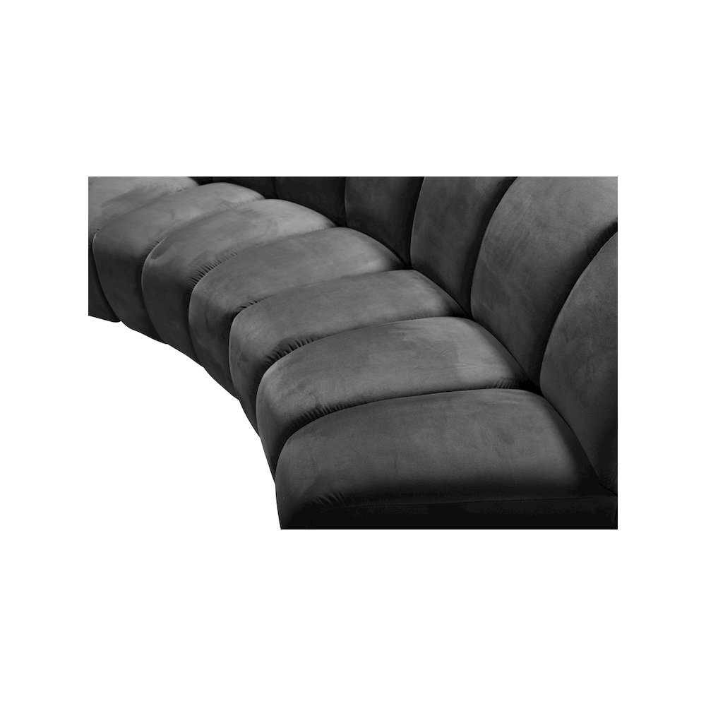 Infinity Grey Velvet 3pc. Modular Sectional. Picture 8