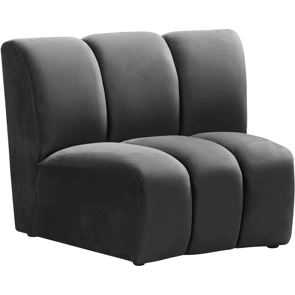 Infinity Grey Velvet Modular Chair. Picture 2
