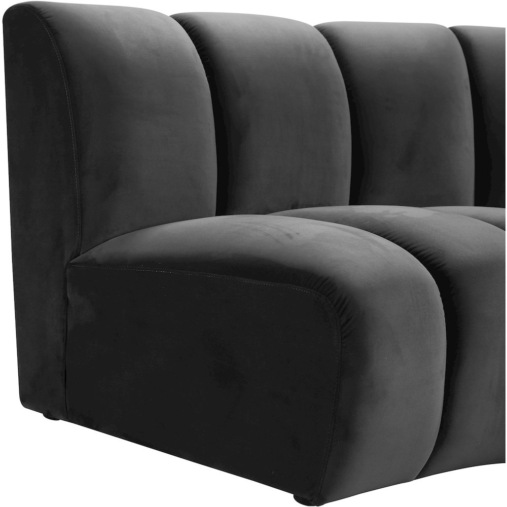 Infinity Grey Velvet Modular Chair. Picture 4