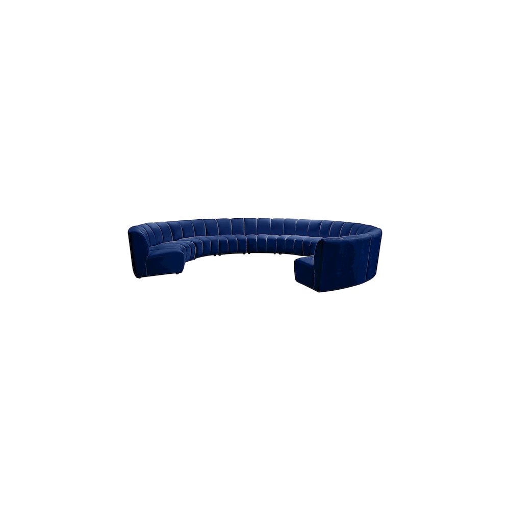 Infinity Navy Velvet 10pc. Modular Sectional. Picture 2