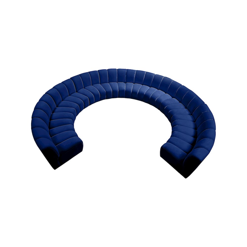 Infinity Navy Velvet 10pc. Modular Sectional. Picture 4