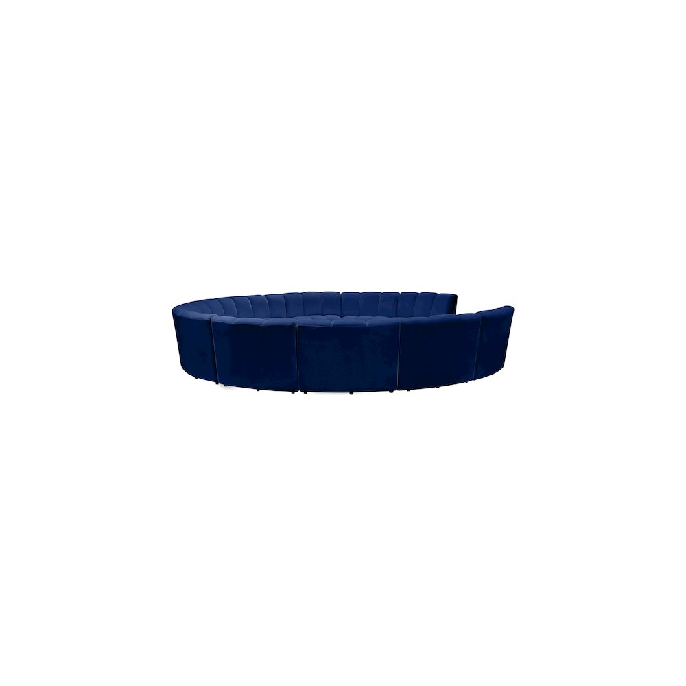 Infinity Navy Velvet 11pc. Modular Sectional. Picture 2