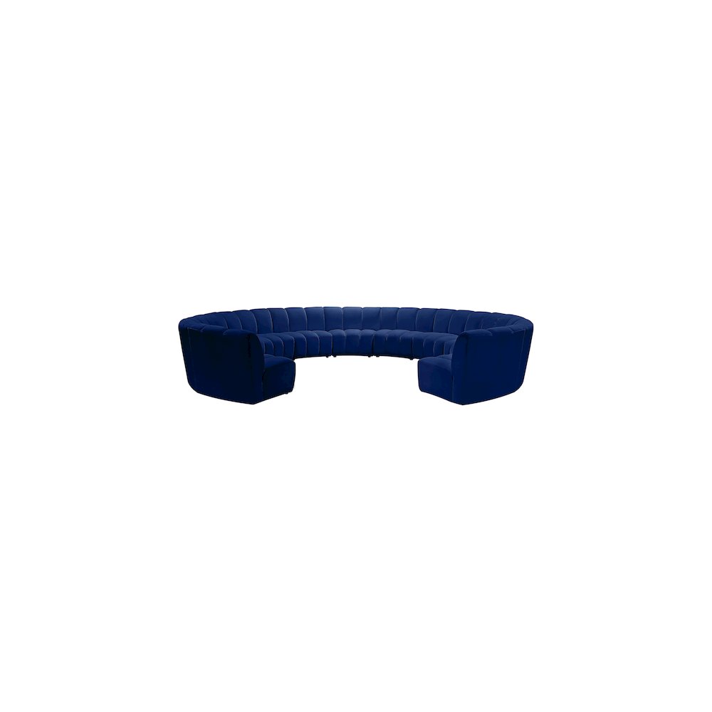Infinity Navy Velvet 11pc. Modular Sectional. Picture 3