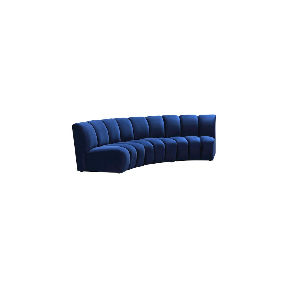 Infinity Navy Velvet 3pc. Modular Sectional. Picture 2