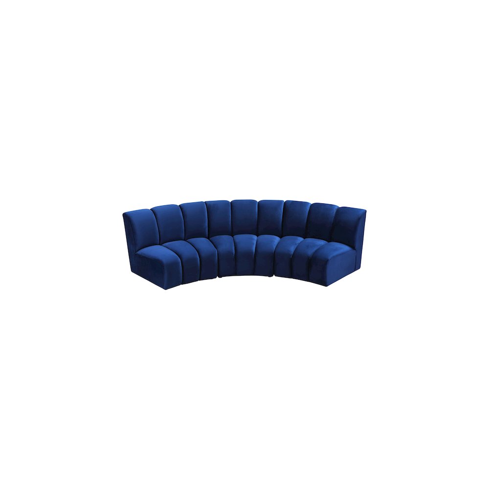 Infinity Navy Velvet 3pc. Modular Sectional. Picture 4