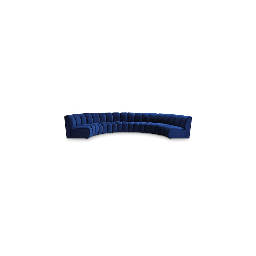 Infinity Navy Velvet 6pc. Modular Sectional. Picture 1