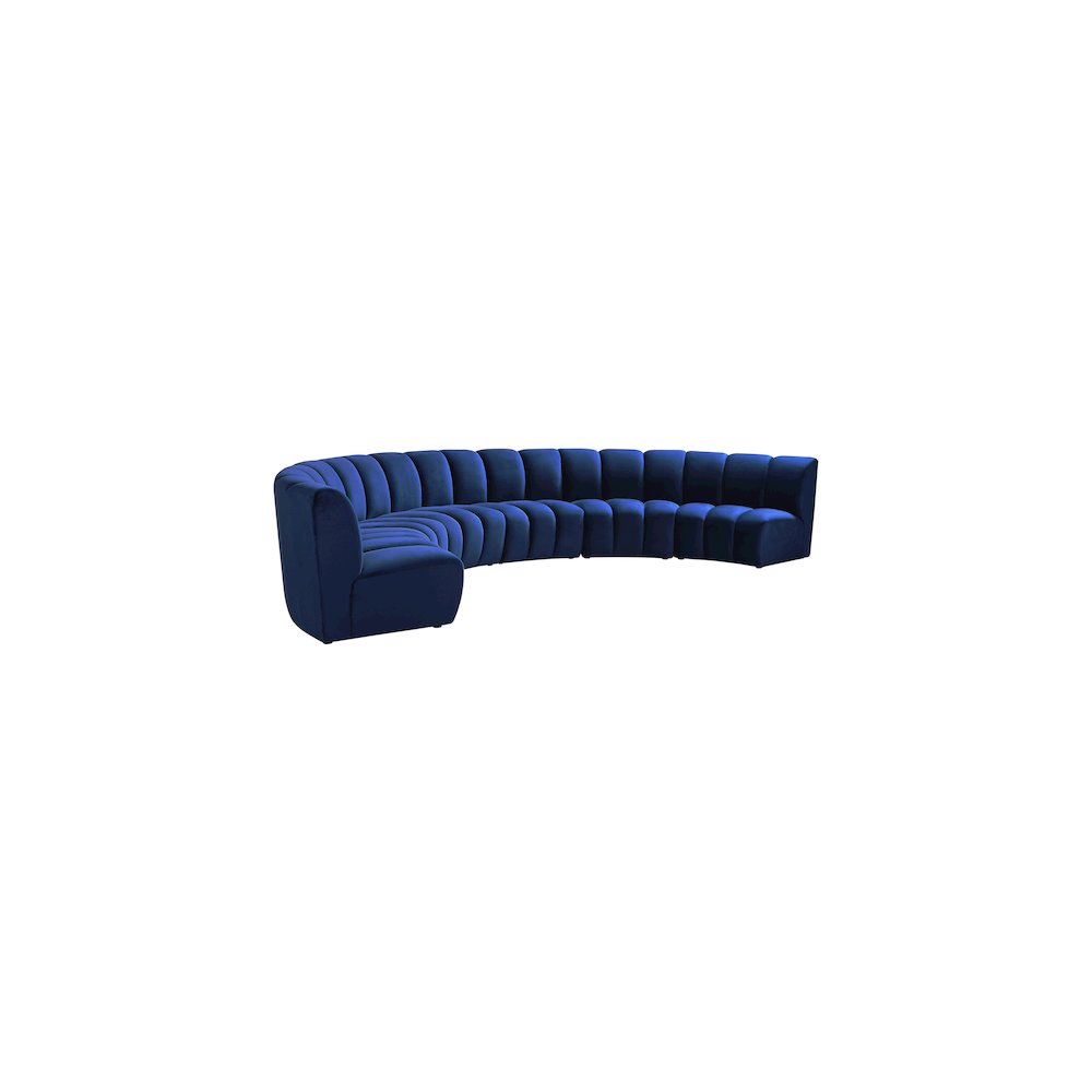 Infinity Navy Velvet 6pc. Modular Sectional. Picture 4