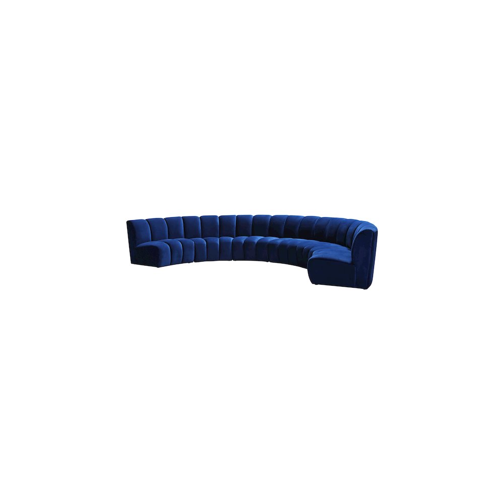 Infinity Navy Velvet 6pc. Modular Sectional. Picture 5